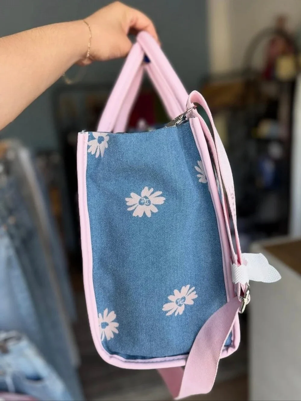 Juicy Couture Daisy Denim Tote Handbag